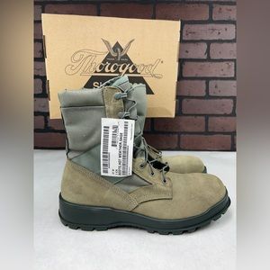NEW USGI Thorogood Hot Weather Steel Toe Combat Boots USAF Sage Green Size 12 W